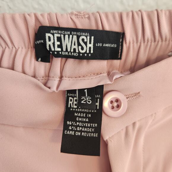 Rewash Women's Size 1/25 Light Pink Straight Leg Dress Pants New - Picture 2 of 3